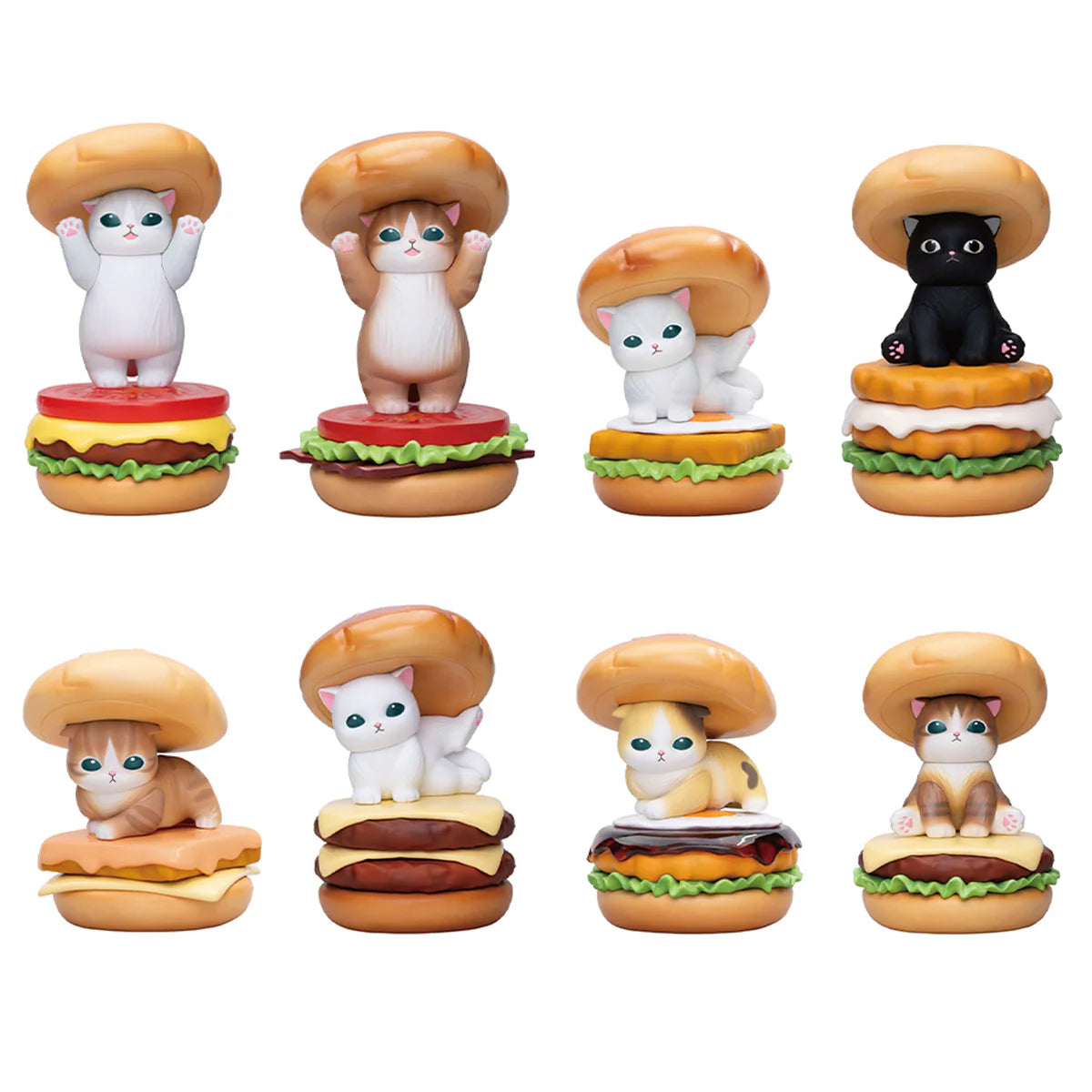 モフサンド　猫　ハンバーガー　フィギュア　コンプリートBOX　チーズ mofusand Hamburger Meow blind Box – an.mé /ahn-may/