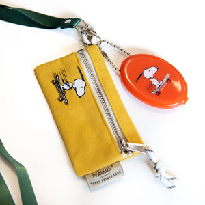 Snoopy Classic Lanyard Zip Wallet | Yellow