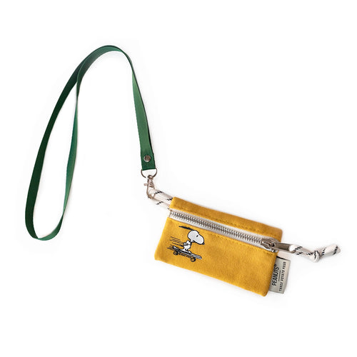Snoopy Classic Lanyard Zip Wallet | Yellow