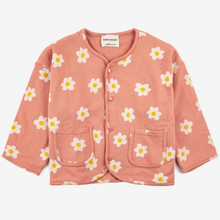 Little Flower All Over Buttoned Baby Sweatshirt