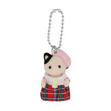 School Girl Tuxedo Cat Baby Key Chain