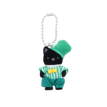 Emerald Green Tuxedo Cat Baby Key Chain