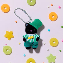 Emerald Green Tuxedo Cat Baby Key Chain