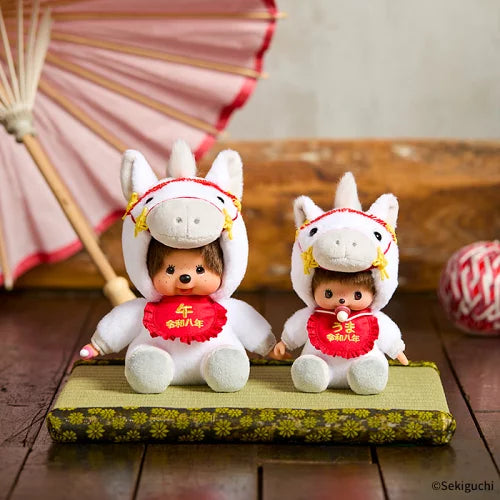 【新品未開封】monmimi horse and  80 馬　baby Year of The Horse Monchhichi & Bebichhichi – an.mé /ahn-may/