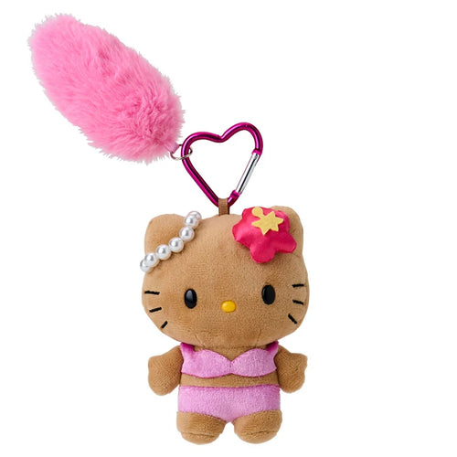 Sanrio Tanned Hello Kitty Mascot Keychain with Tail | Leopard