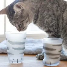 Cat Paw Drink Glass | Gray Tabby