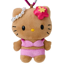 Sanrio Tanned Hello Kitty Mascot Keychain with Tail | Leopard
