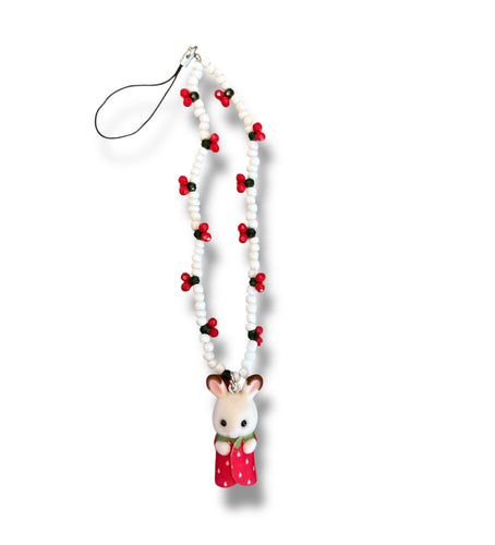 Chocolate Bunny Baby Bag Charm | Phone Strap