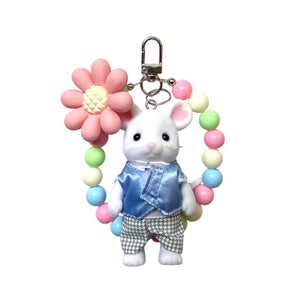 Calico Critters Bag Charm | Marshmallow Mouse Papa