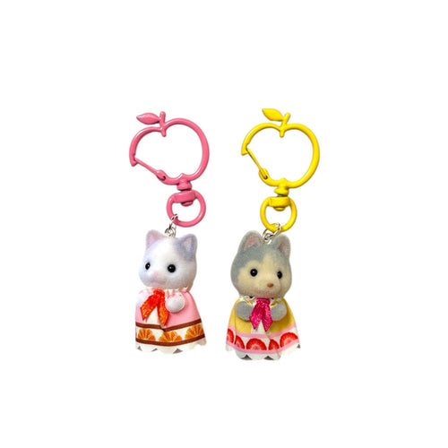Calico Critters Mini Keychain | Baby Kitty & Husky