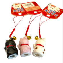 Monchichi Lucky Cat Ceramic Charm