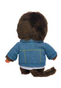 Monchhichi Boy Plush in Denim Jacket