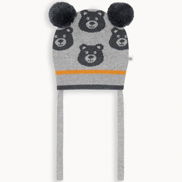 Tootsie Jaquard Pom Pom Hat | Grey Bear