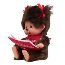 Monchhichi Sitting & Reading Girl Doll