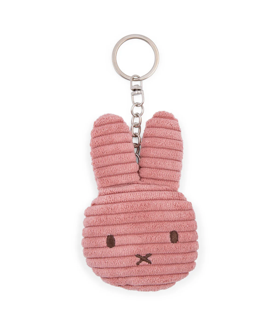 Miffy Flat Corduroy Keychain | Dusty Rose