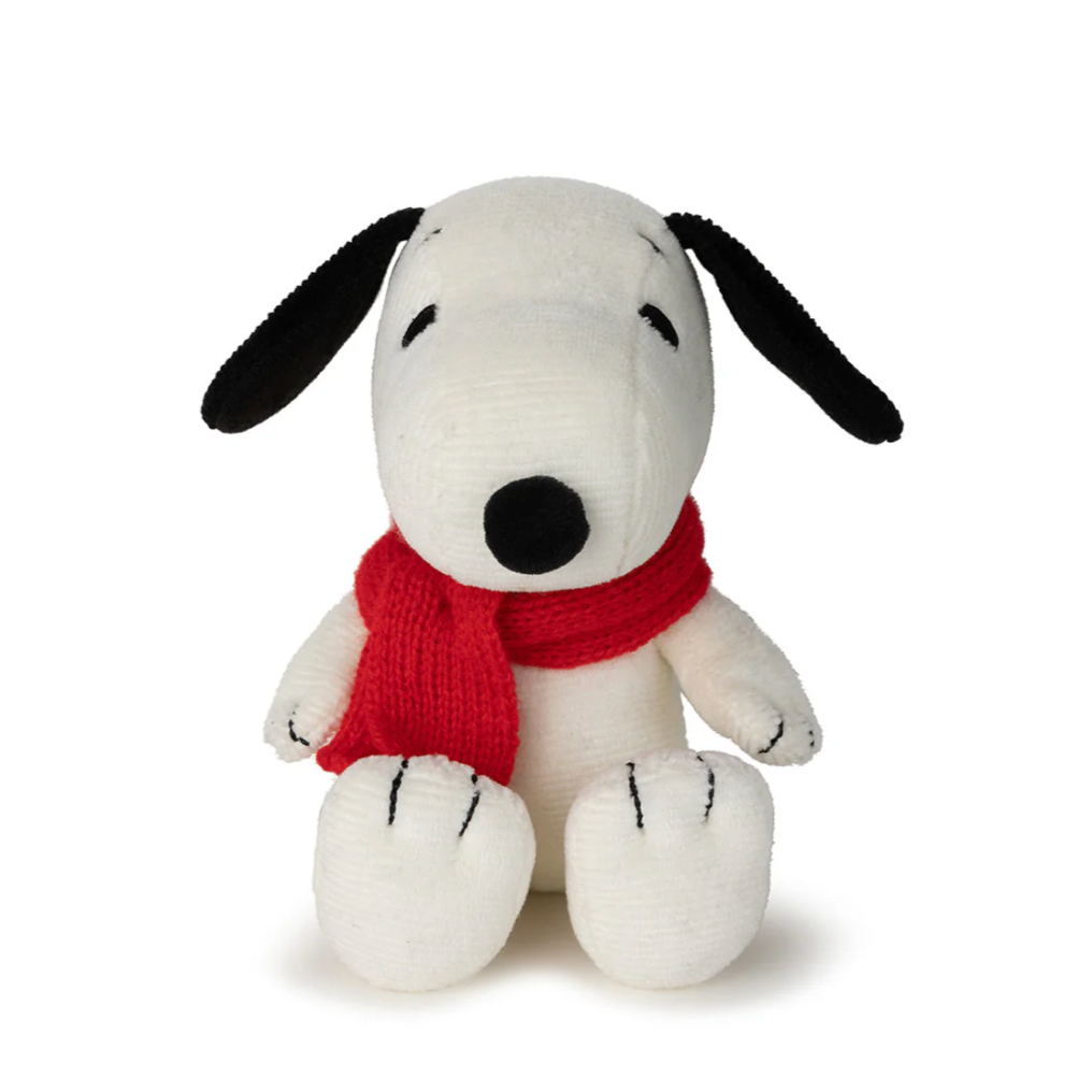 Sitting Corduroy Snoopy With Scarf