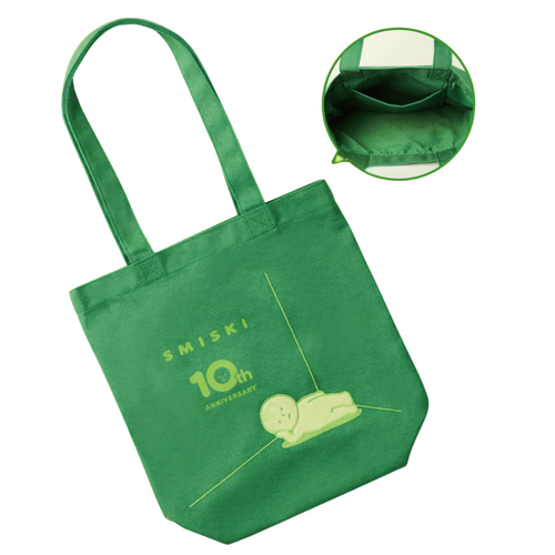 Smiski 10th Anniversarry Tote Bag | Dark Green