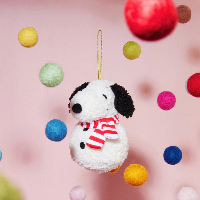 Snoopy Tiny Teddy Snowman Ornament
