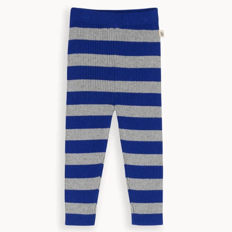 Twister Ribbed Knit Leggings | Blue