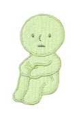 Smiski Embroidery Sticker