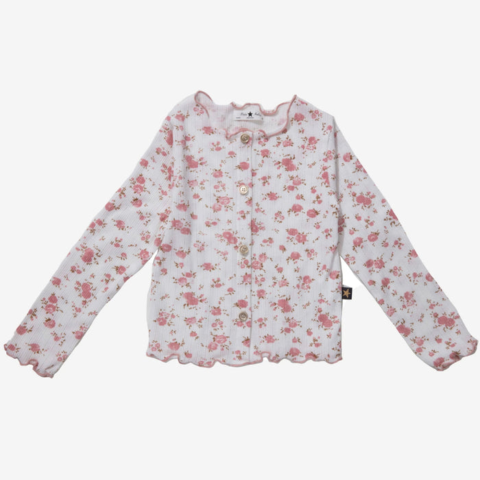 Flower Cardigan | Dark Pink