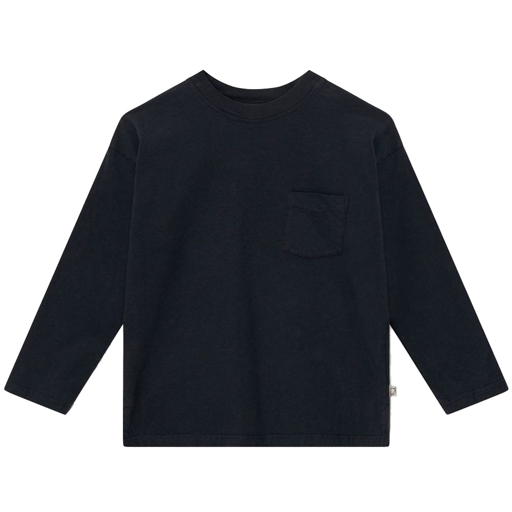 Organic Basic Long Sleeves Kids Tee | Dark Grey