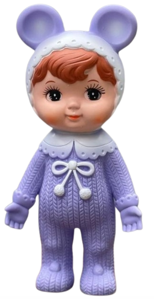 Woodland Doll With Teddy Ear | Purple