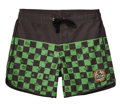 Teenage Mutant Ninja Turtles Checker Boardshorts | Turtle Green