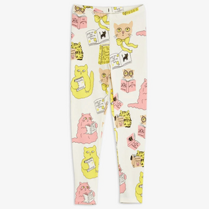 Reading Cats Leggings| Offwhite