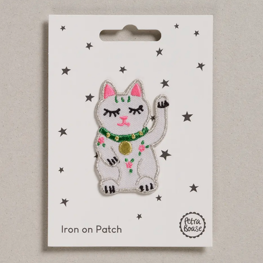 Lucky Cat Iron on Patch