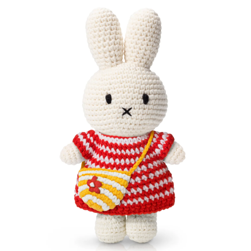 Miffy And Her Striped Bag | Red Dress