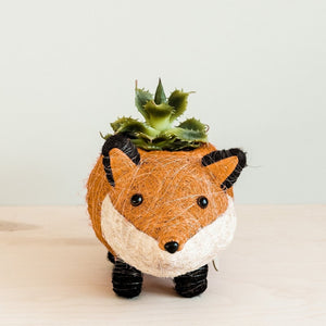 Baby Fox Planter Handmade Coco Coir Pot
